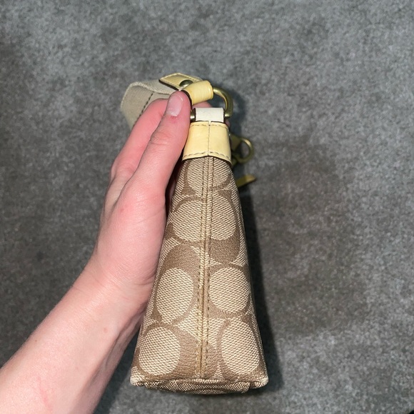 Coach Heritage Stripe Demi Small Handbag Brown & White Y2K Horse & Carriage Logo - Picture 6 of 7